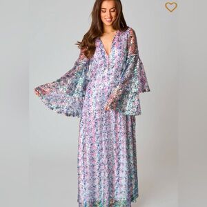 Buddy Love Pastel Multicolor Sequin Maxi Dress